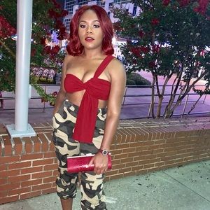 Fancy red crop top